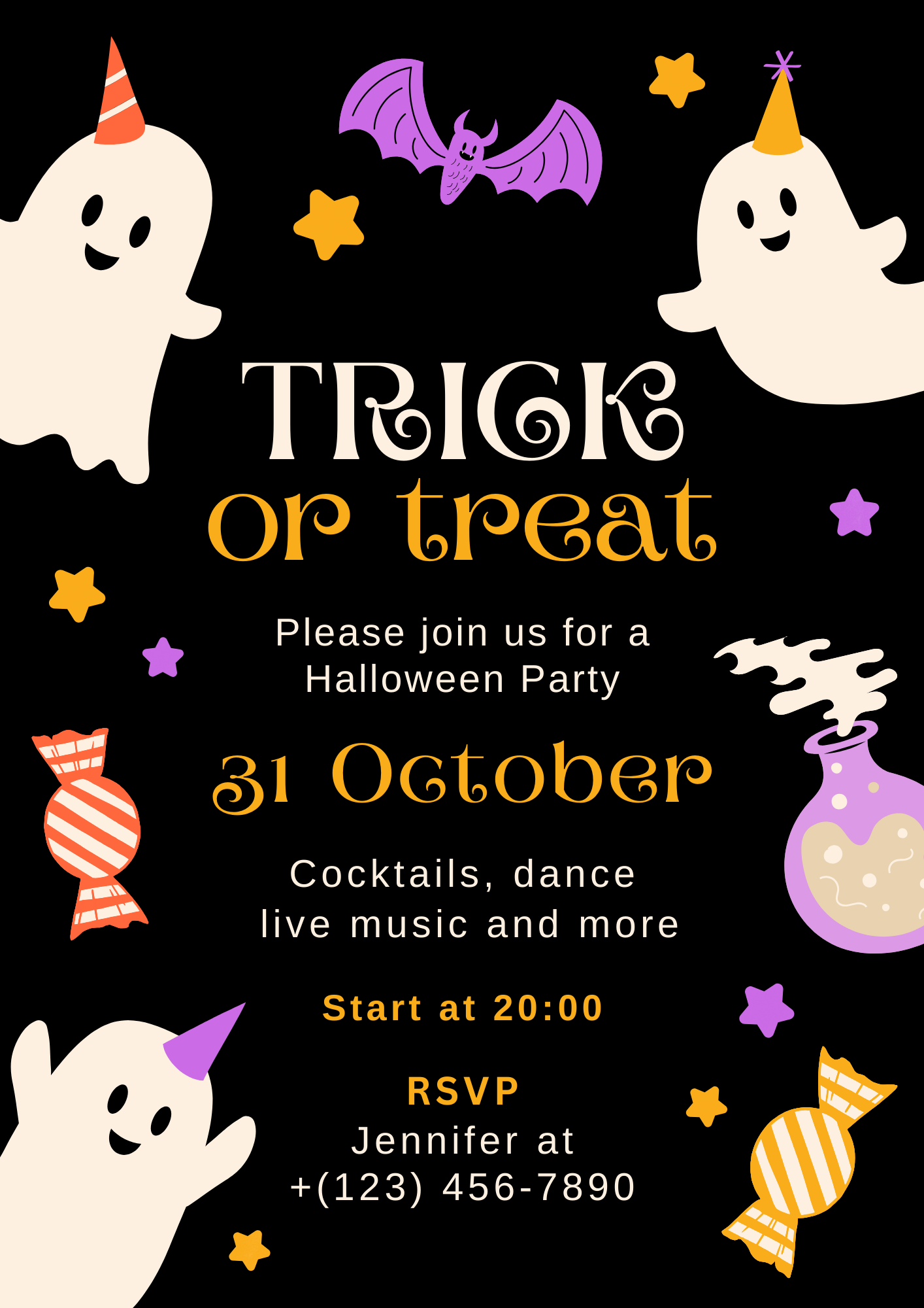 Halloween Trick Or Treat Flyer