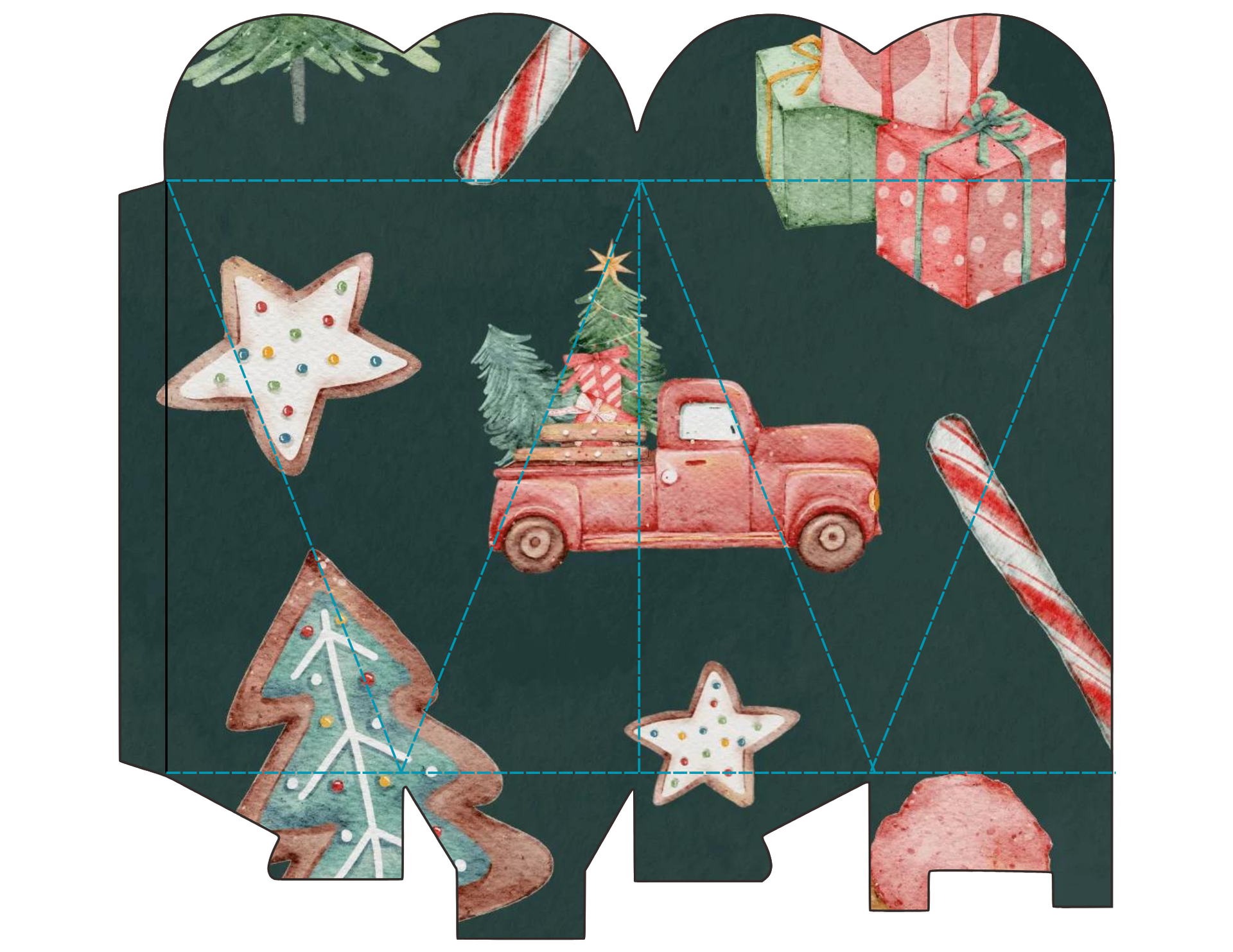 Christmas Candy Holder Heart Shape