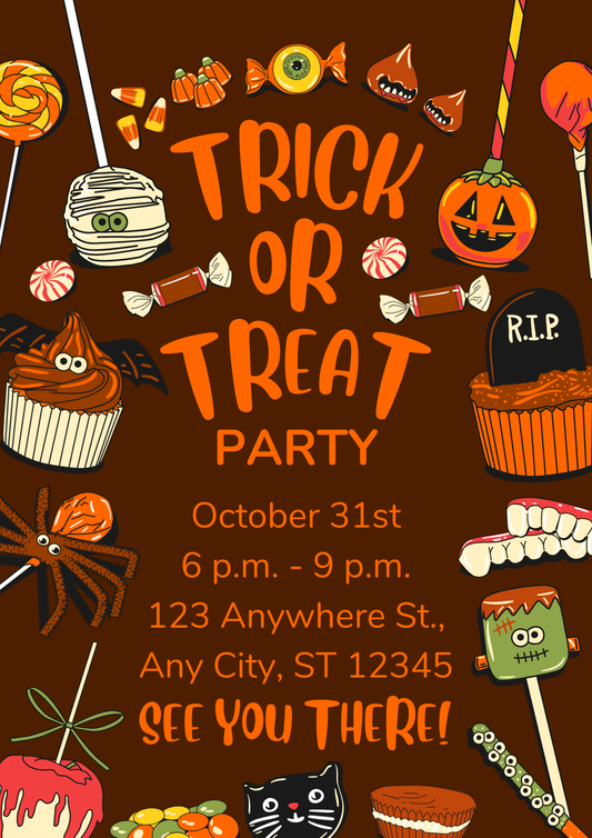 Halloween Trick Or Treat Flyer