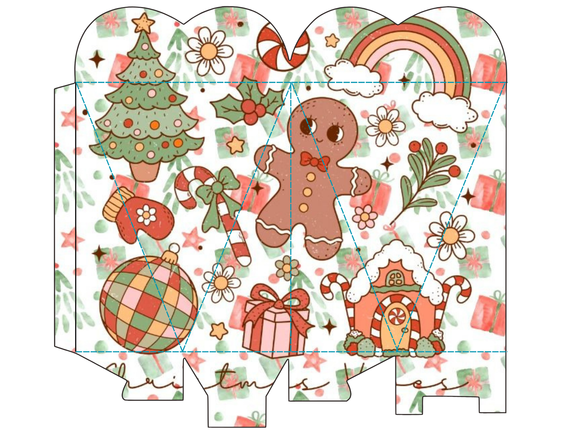 Christmas Candy Holder Heart Shape