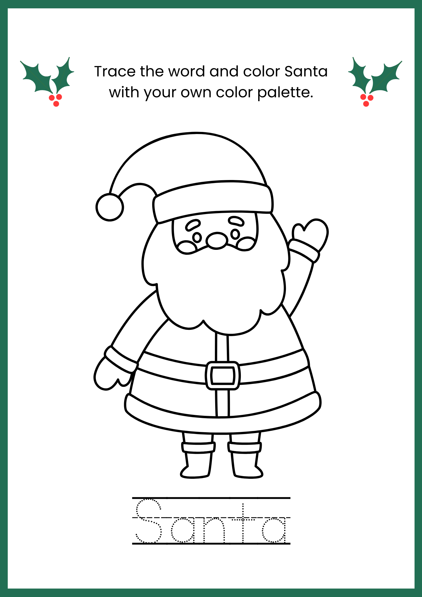 Christmas Trace and Color