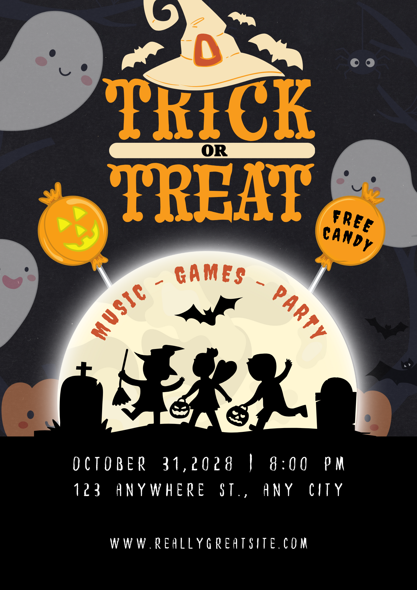 Halloween Trick Or Treat Flyer