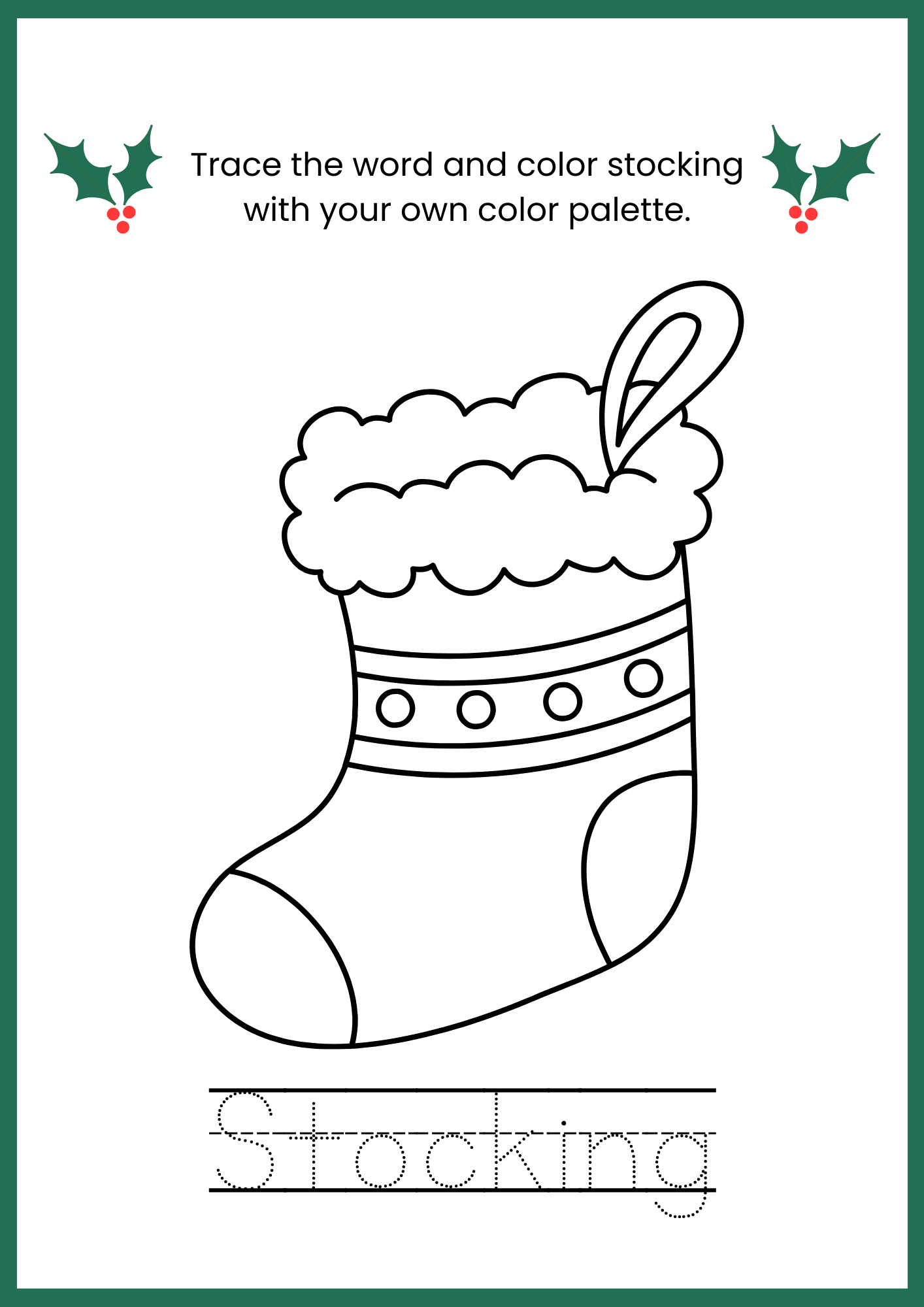 Christmas Trace and Color
