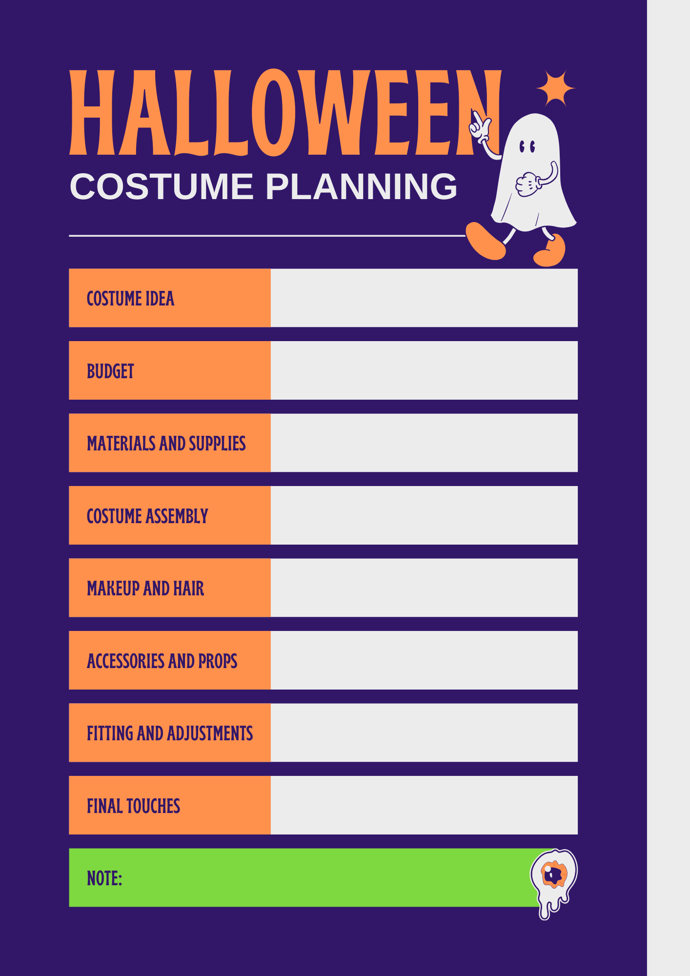 Halloween Planner