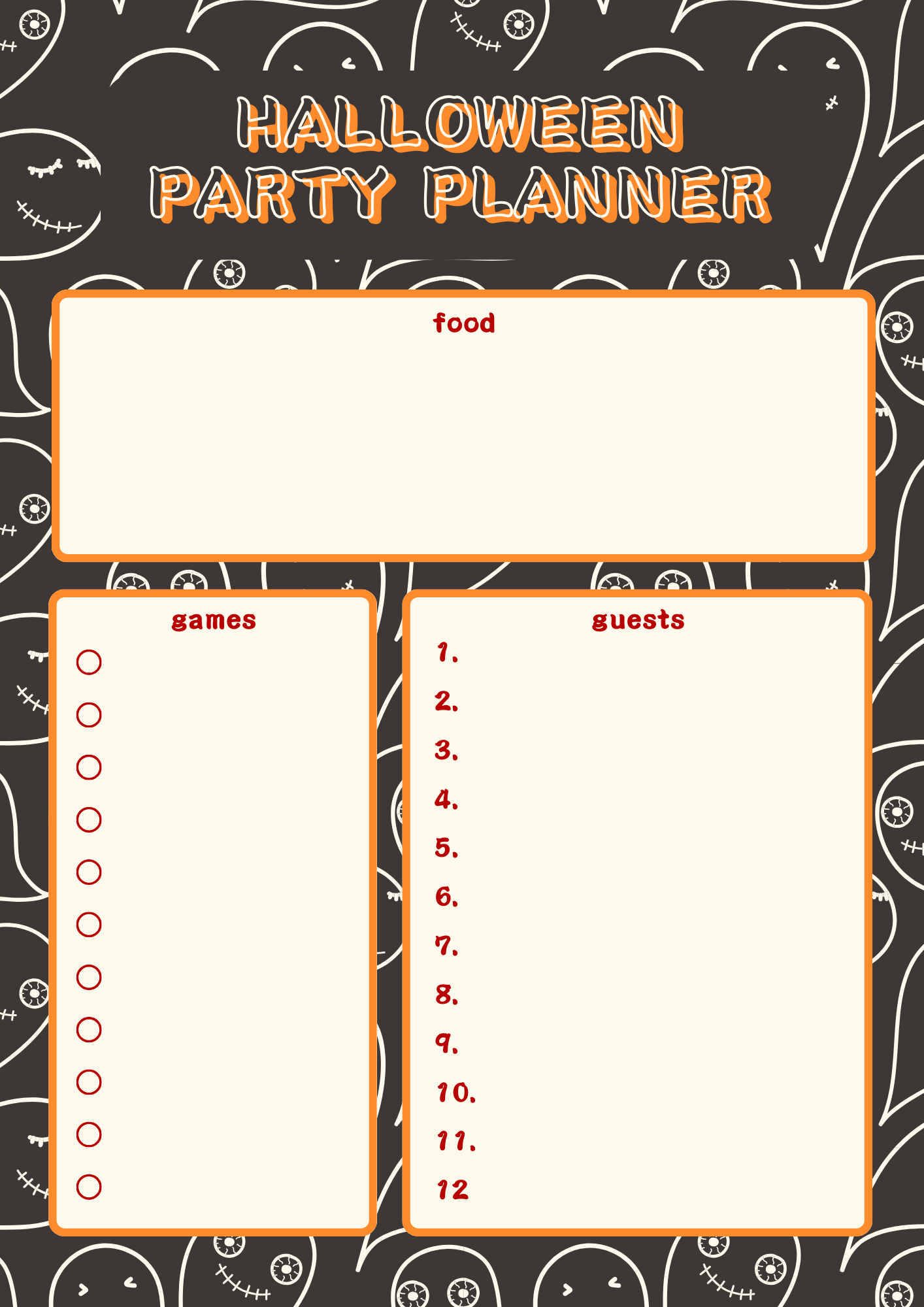 Halloween Planner