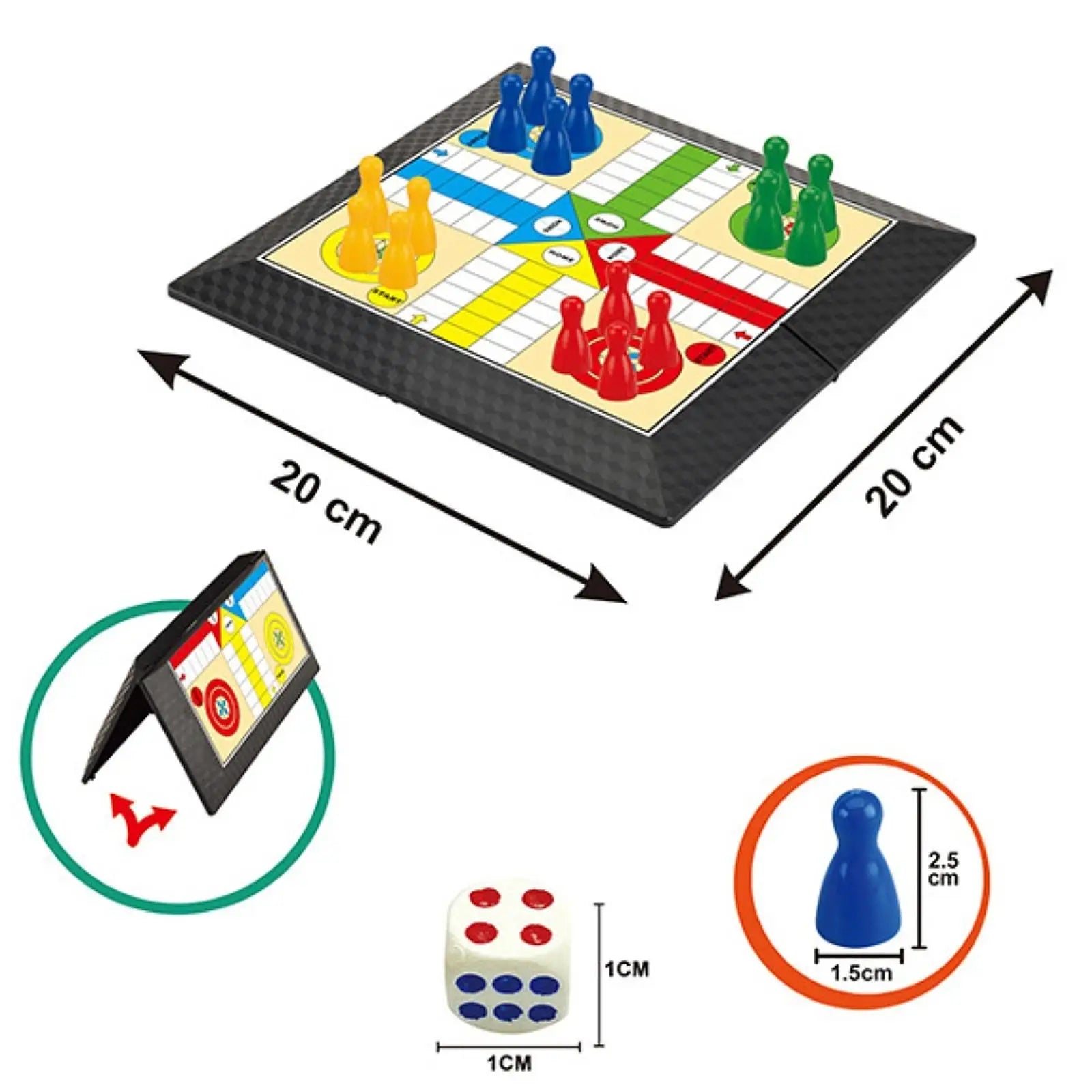 Ludo Board Game with Foldable Board Classic Toy