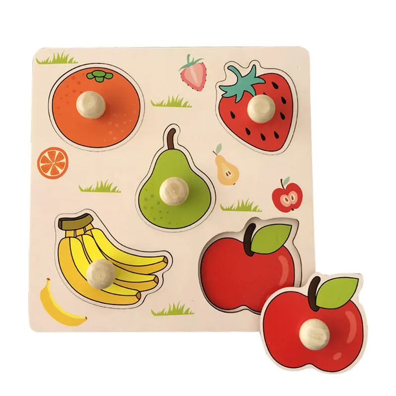Baby Toys Montessori Wooden Puzzles Children
