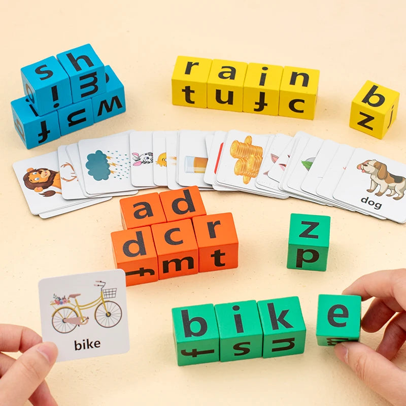 Children's English Card Montessori Wooden