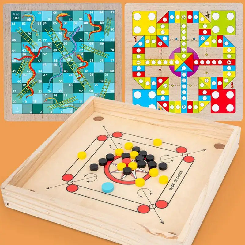 Board Game Set Classic Strike Wooden Game