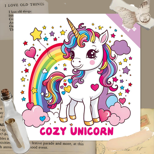 24 Pages Adult Coloring Book: Cute Unicorn Designs