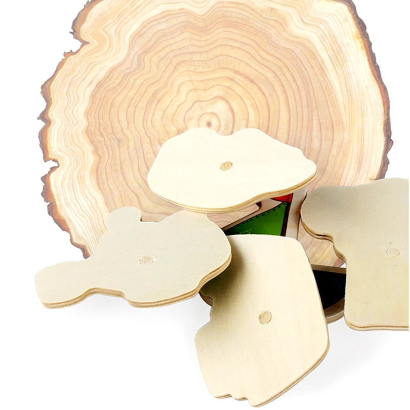30cm Baby Toys Montessori Wooden Puzzle