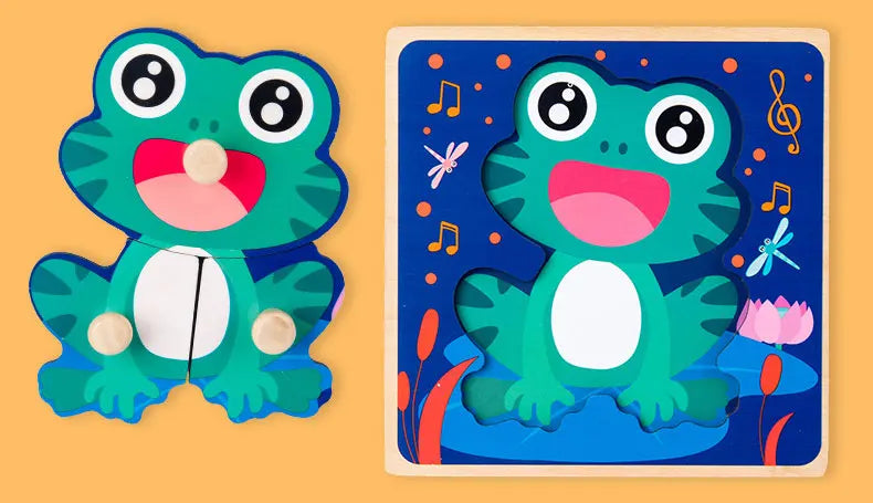 Baby Toys Montessori Wooden Puzzles Children