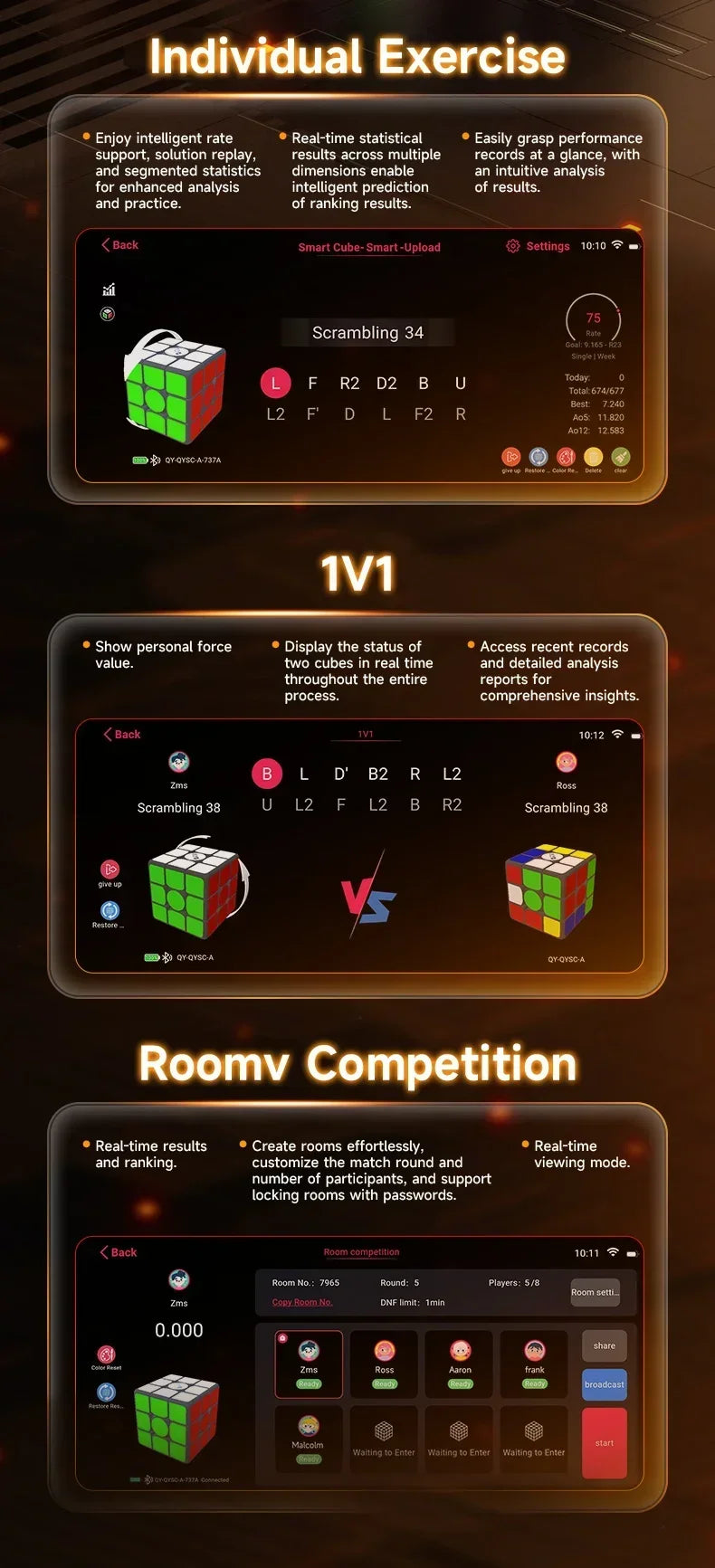 Qiyi Smart Cube 3x3 AI Magnetic Magic Cube