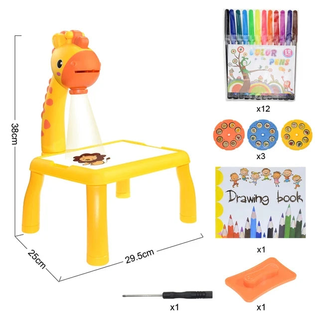 Children LED Projector Art Painting Table Toys