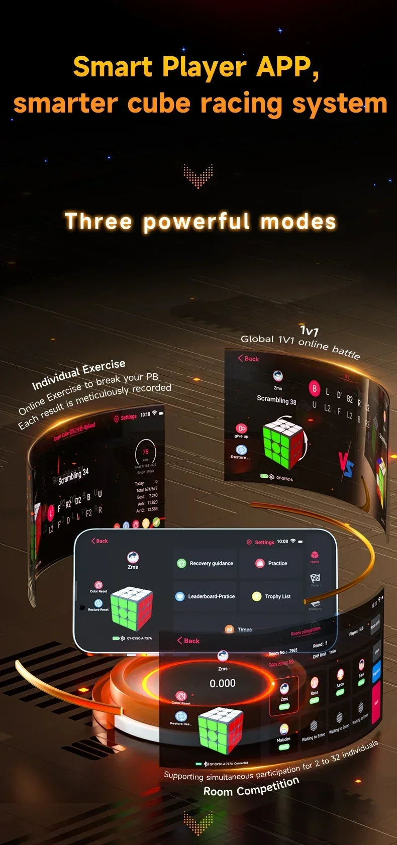 Qiyi Smart Cube 3x3 AI Magnetic Magic Cube