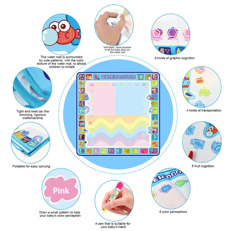 Oversized Magical Water Canvas pens Montessori