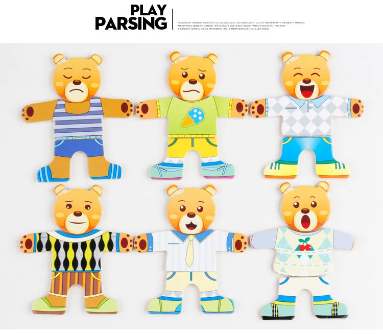 Montessori Little Bear Change Clothes Kids Early