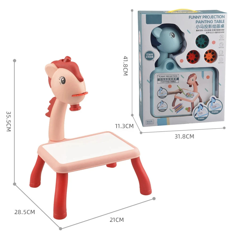 Children LED Projector Art Painting Table Toys