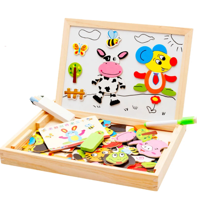 Wooden Multifunction Children Animal Puzzle