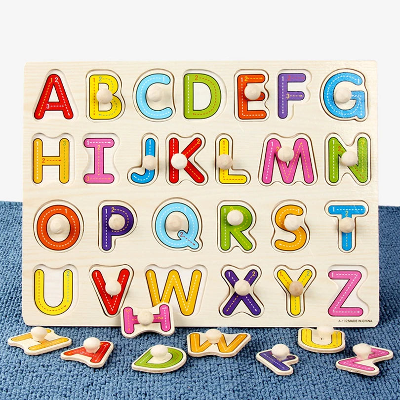 30cm Baby Toys Montessori Wooden Puzzle