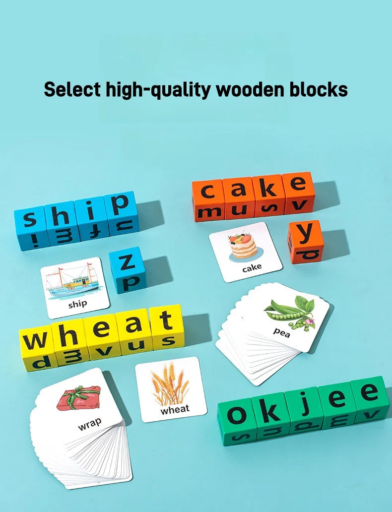 Children's English Card Montessori Wooden