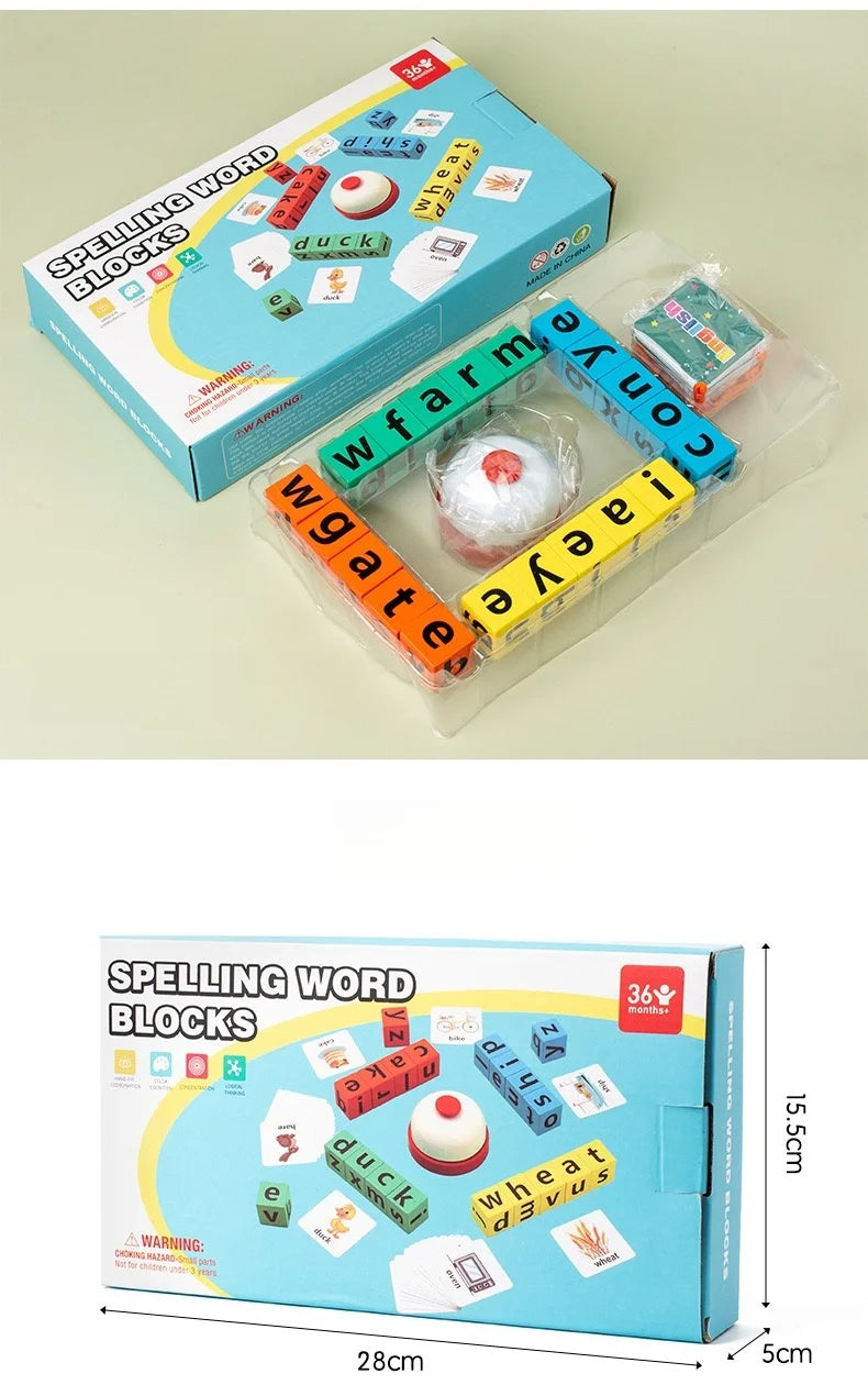 Children's English Card Montessori Wooden