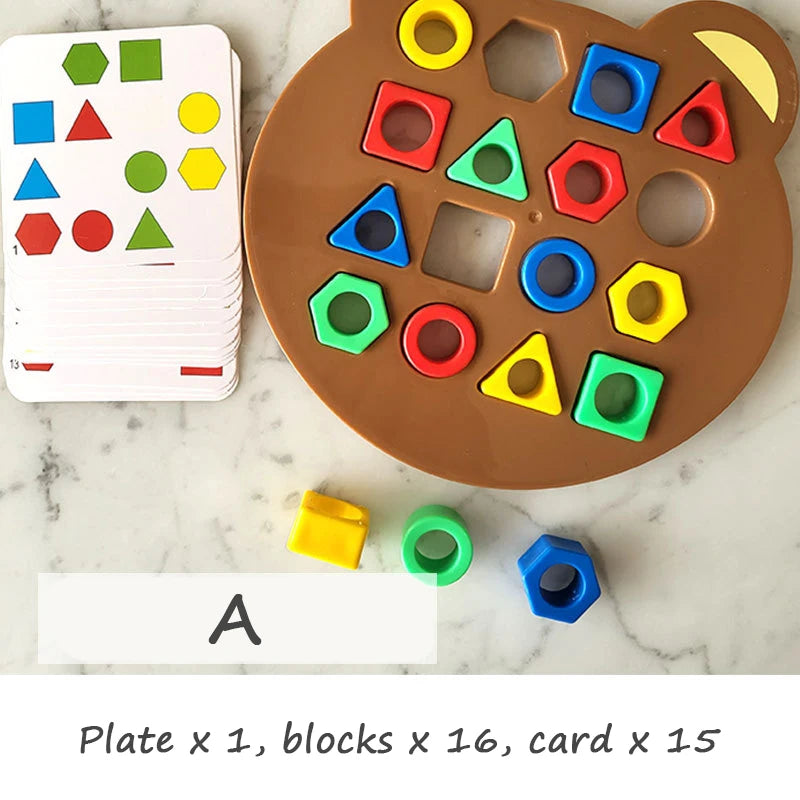 Children Matching Puzzle Toys Colors Geometric