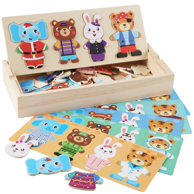 Montessori Little Bear Change Clothes Kids Early