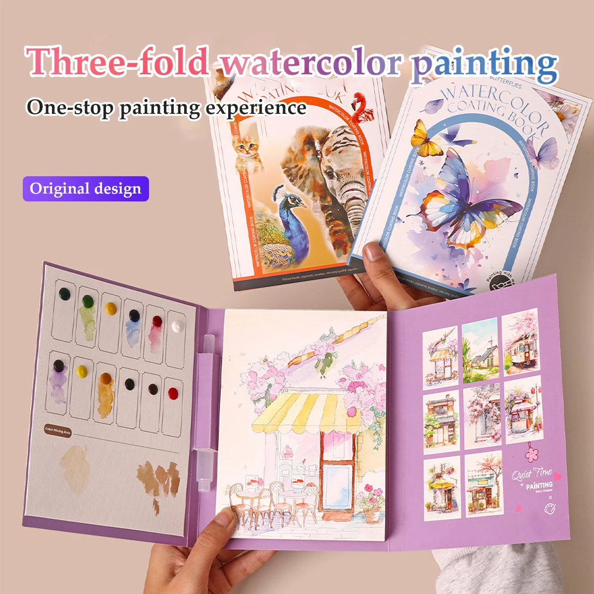 Kids Watercolor Coloring Book Educational Art