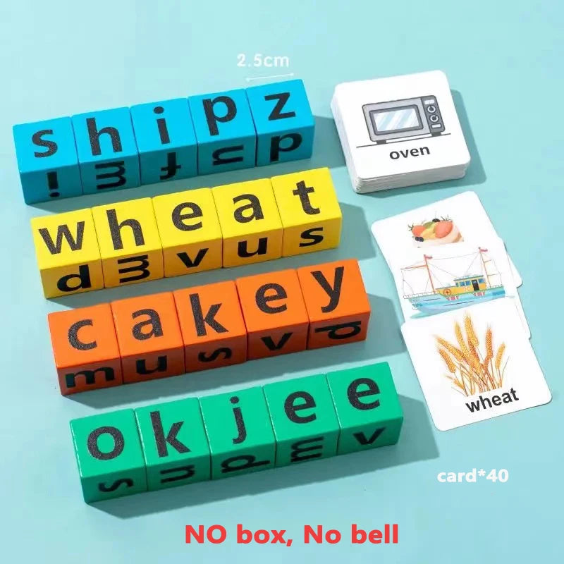 Children's English Card Montessori Wooden