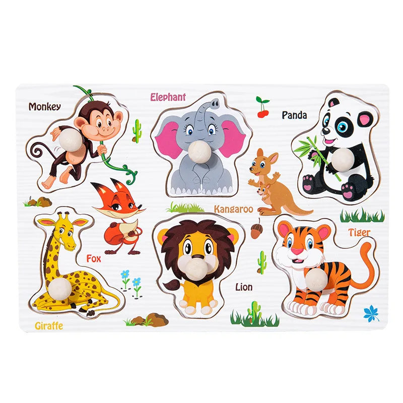 Baby Toys Montessori Wooden Puzzles Children