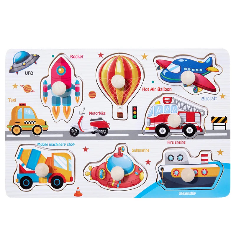 Baby Toys Montessori Wooden Puzzles Children