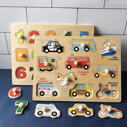 Baby Toys Montessori Wooden Puzzles Children