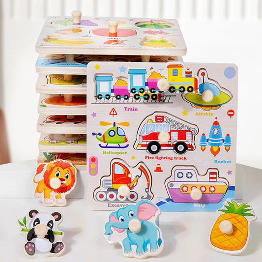 Wooden Puzzle Montessori Toys for Kids Cartoon
