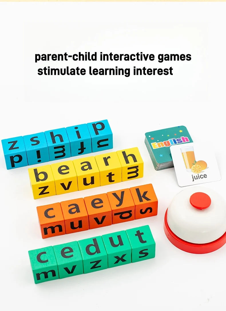 Children's English Card Montessori Wooden