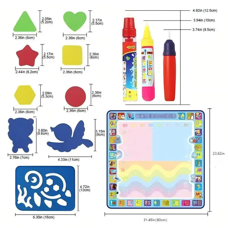 Oversized Magical Water Canvas pens Montessori