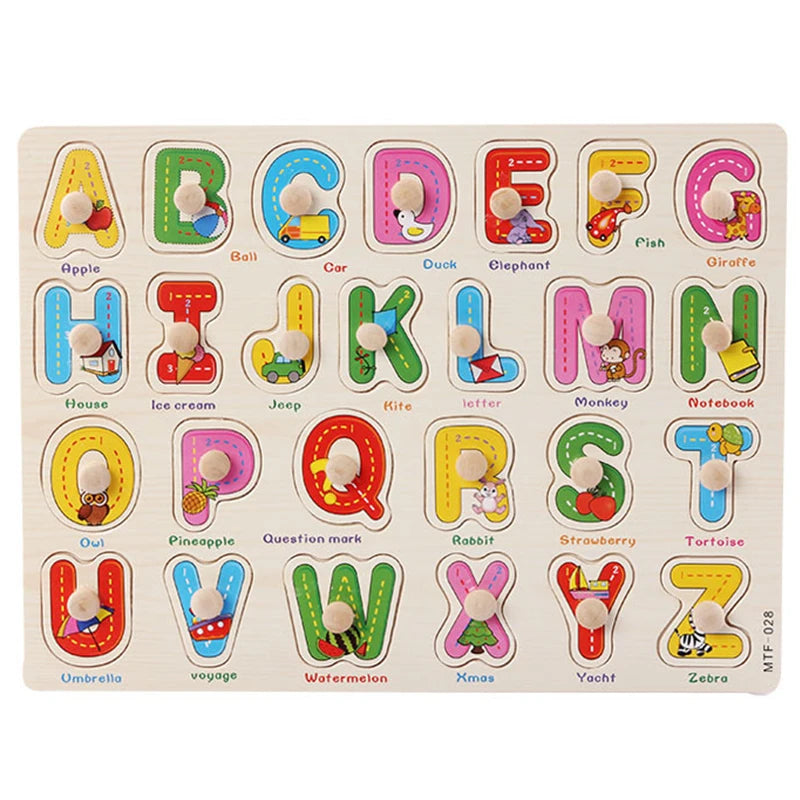 Baby Toys Montessori Wooden Puzzles Children