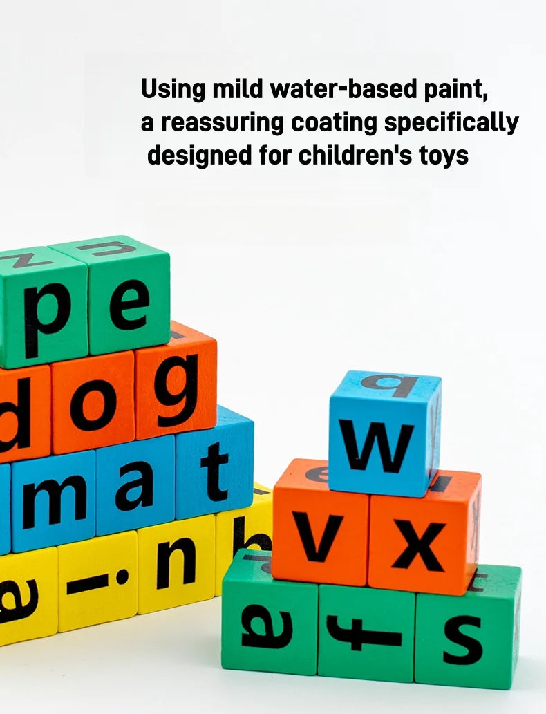 Children's English Card Montessori Wooden