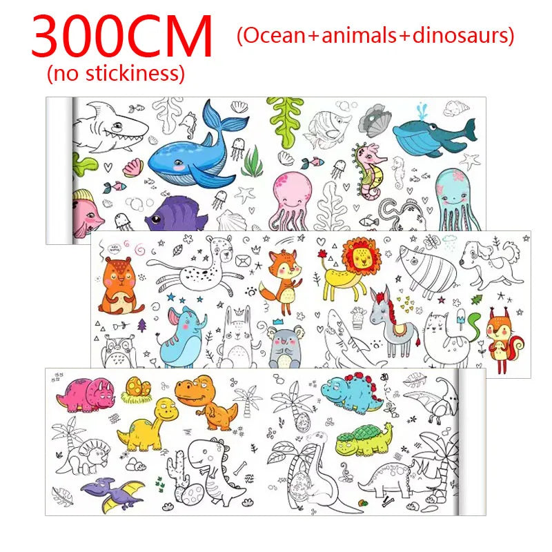 Ocean Car Dinosaur Princess Children Drawing