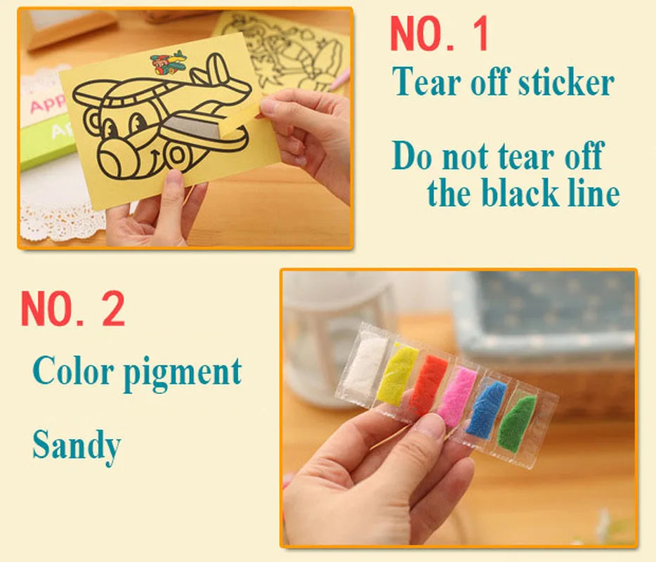 10Pcs Children Drawing Toys  Sand Painting