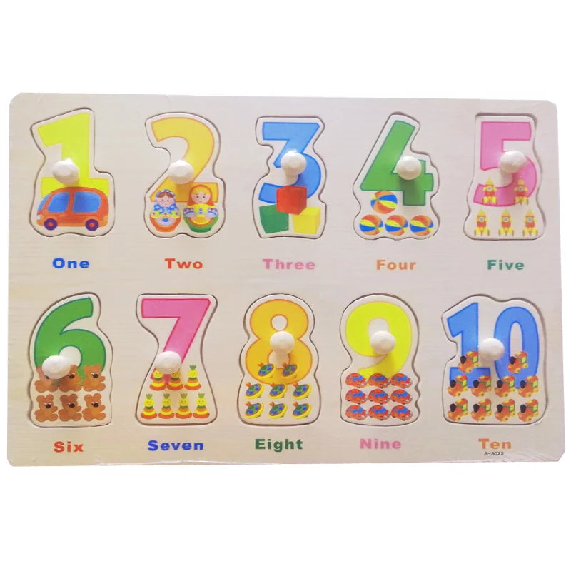 30cm Baby Toys Montessori Wooden Puzzle