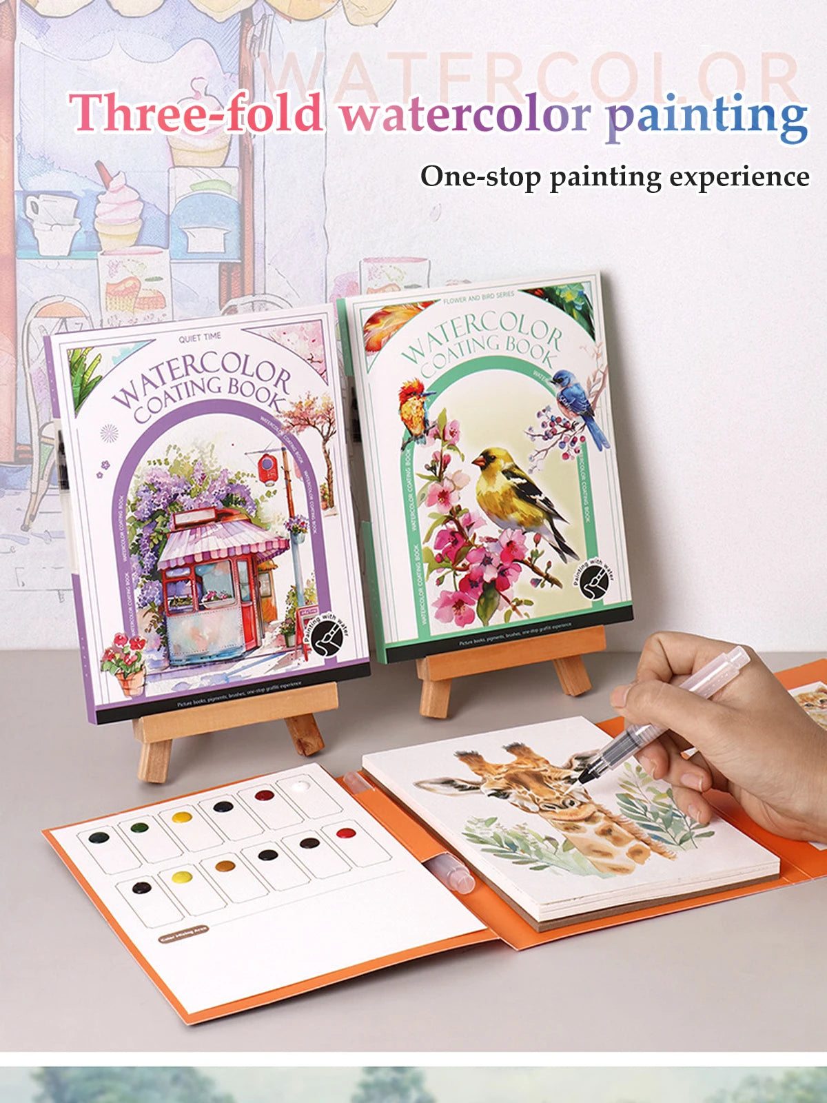 Kids Watercolor Coloring Book Educational Art