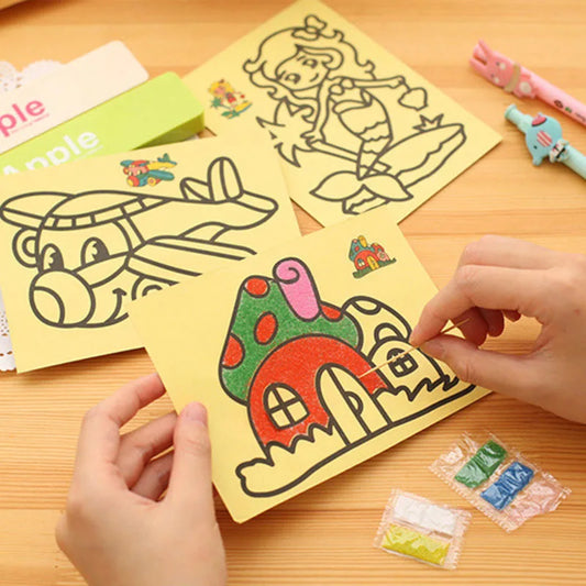 10Pcs Children Drawing Toys  Sand Painting
