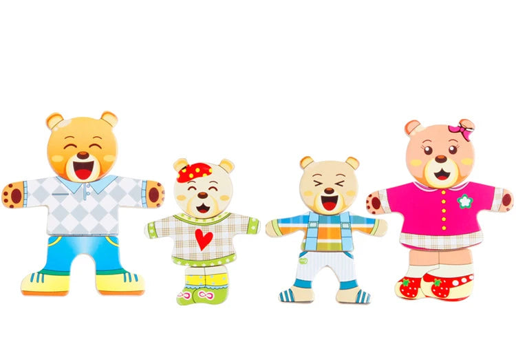 Montessori Little Bear Change Clothes Kids Early