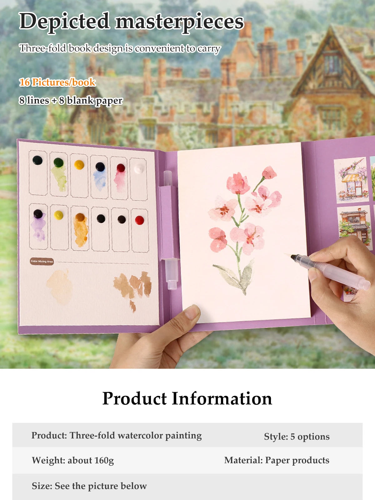 Kids Watercolor Coloring Book Educational Art