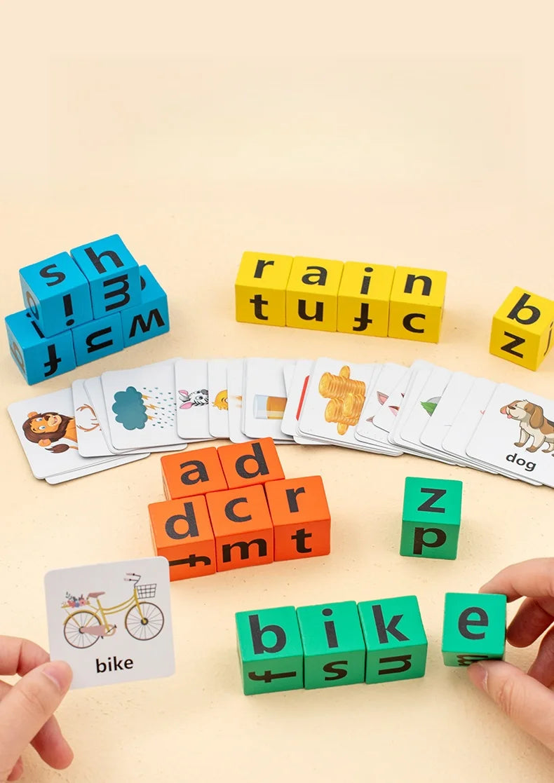 Children's English Card Montessori Wooden
