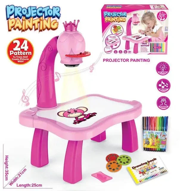 Children LED Projector Art Painting Table Toys