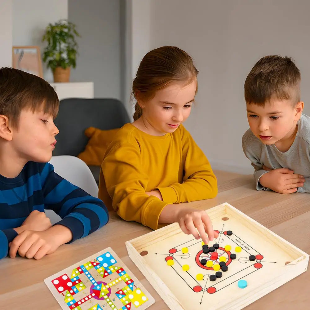 Board Game Set Classic Strike Wooden Game