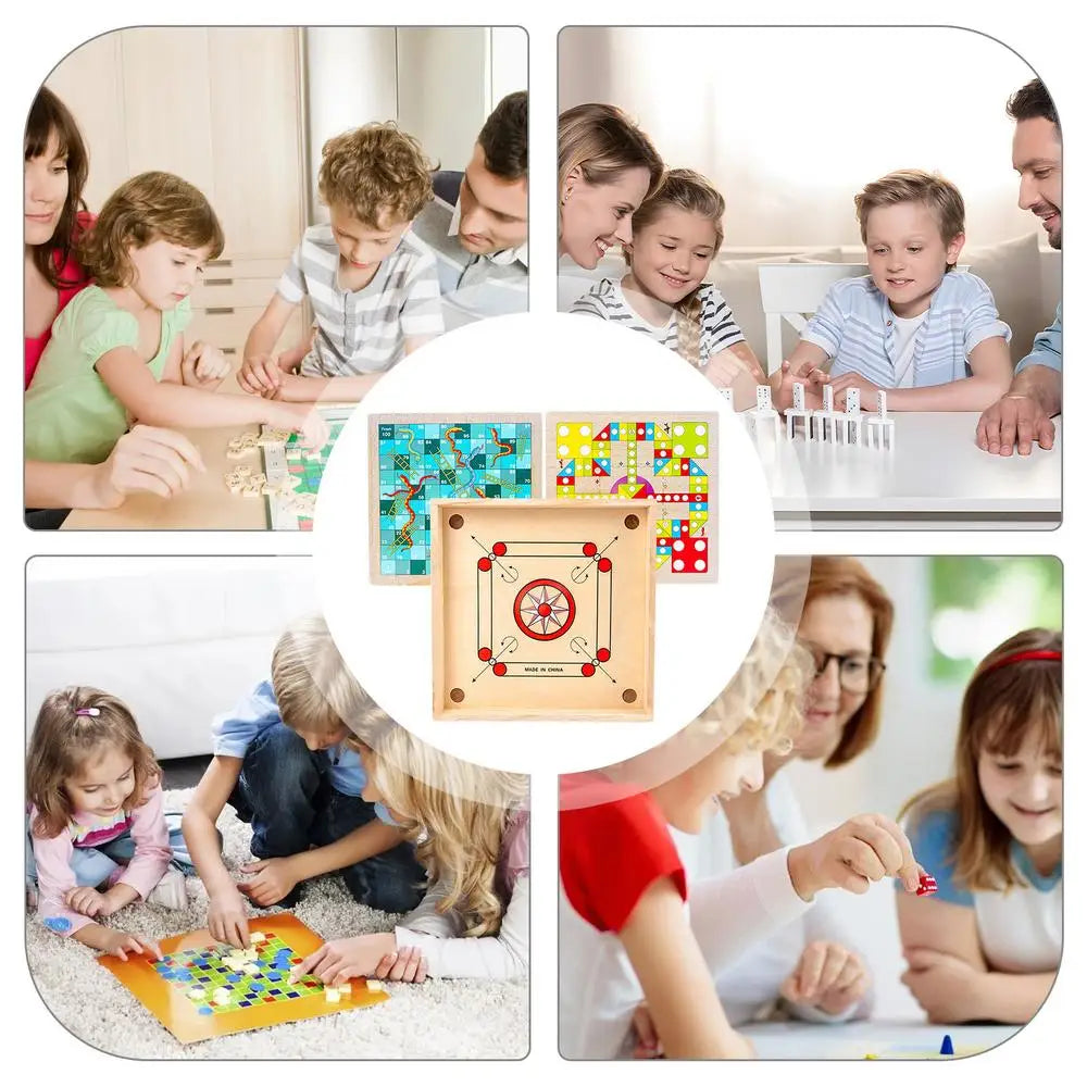 Board Game Set Classic Strike Wooden Game