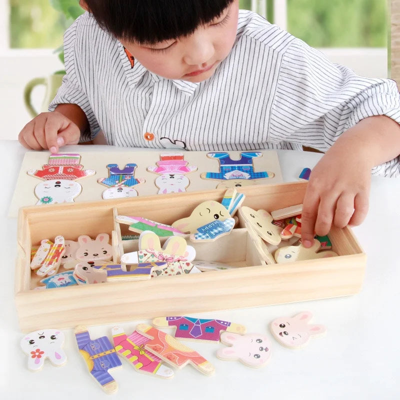 Montessori Little Bear Change Clothes Kids Early
